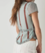 Blusa cruzada rayas turquesa Laagam